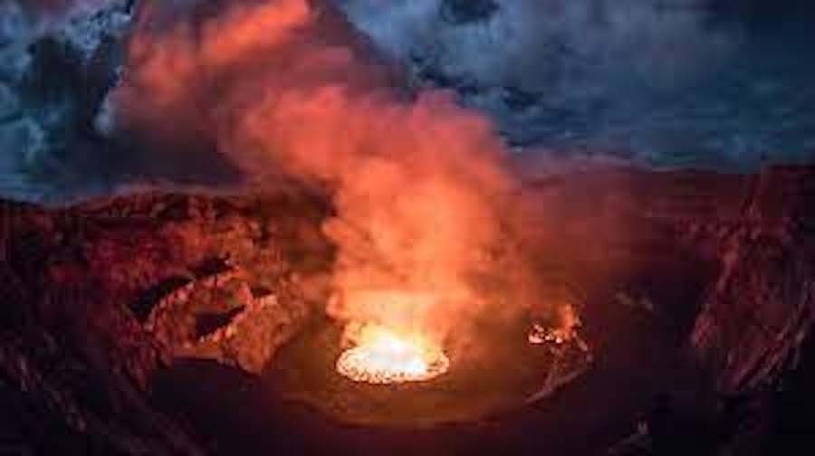 Nyiragongo active volcano